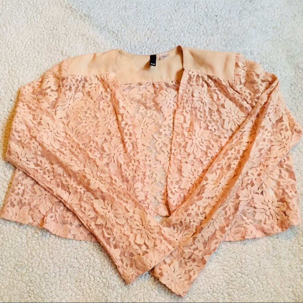 ⭐️Sold H&M lace coverup jacket.